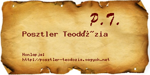 Posztler Teodózia névjegykártya